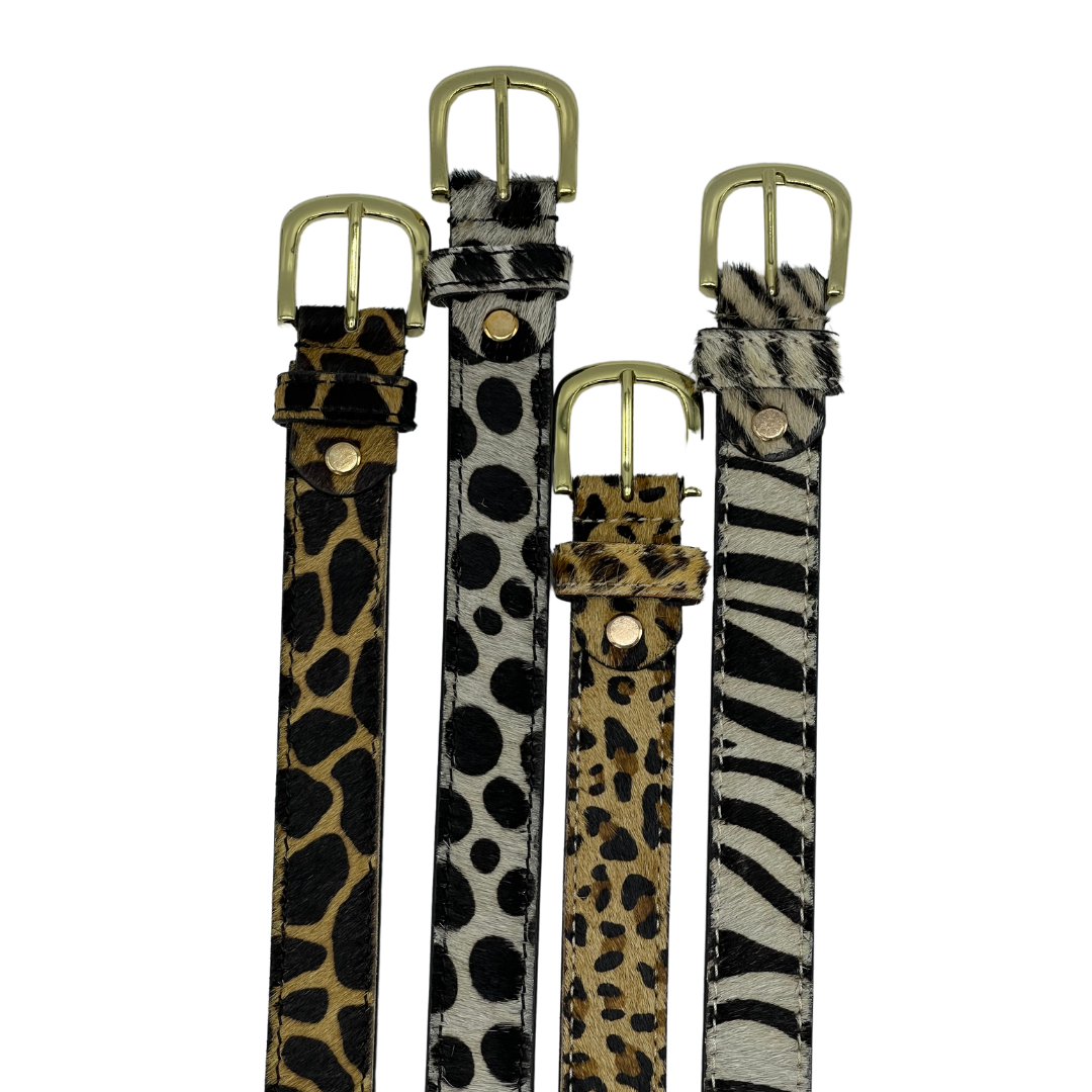 Animal Print Cowhide Belt - Dalmatian