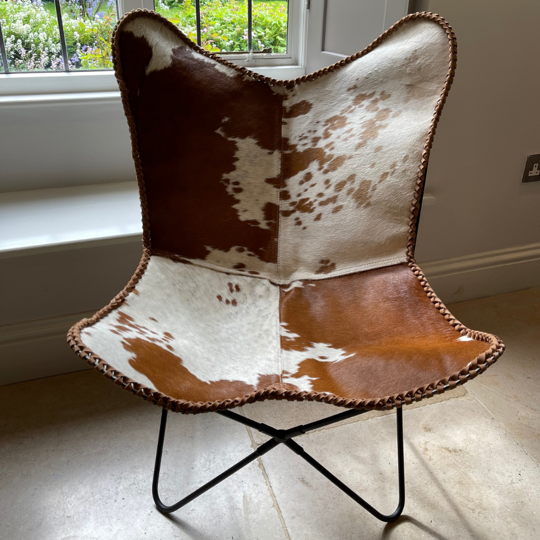 Butterfly Chair – Brown & White