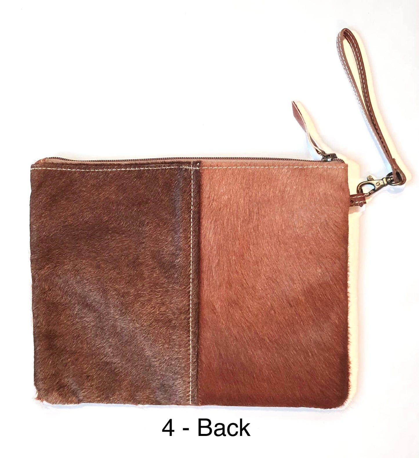 Large Gaucho Clutch - Brown & White