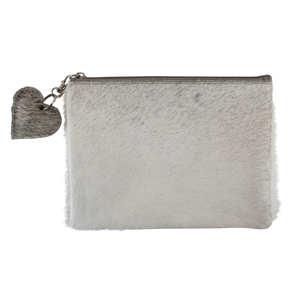 Cowhide Clutch - Medium - Grey