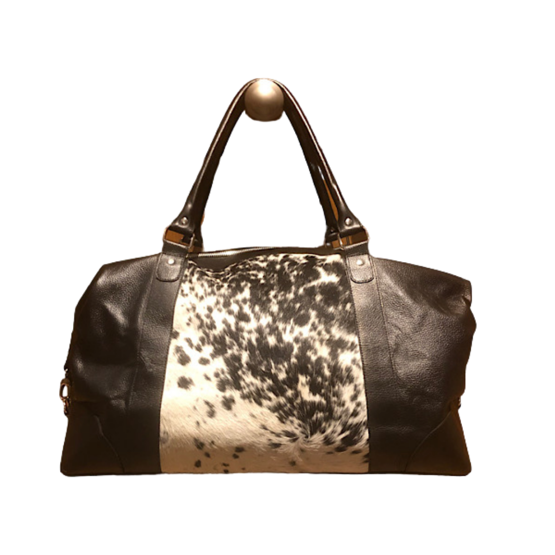 Cowhide Weekender Bag | Cowhide Getaway Travel Bag UK