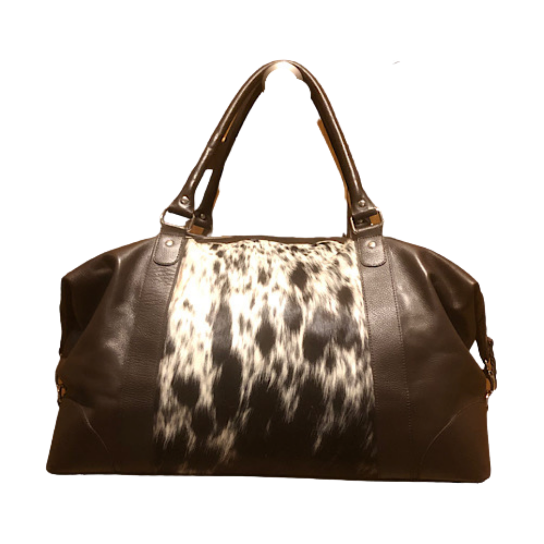 Gaucho Getaway Bag - Cowhide Weekend Bag – Dark Brown