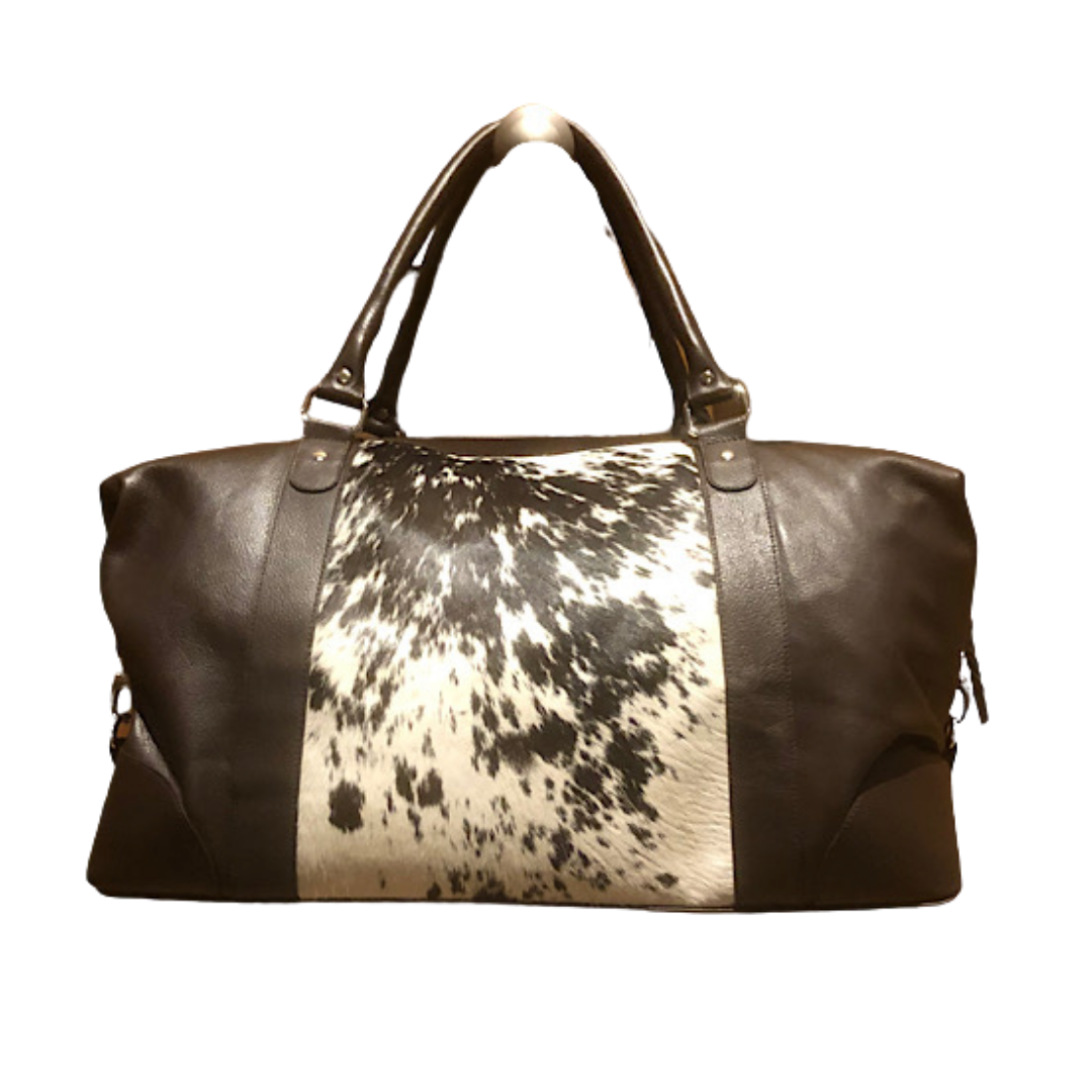 Gaucho Getaway Bag - Cowhide Weekend Bag – Dark Brown