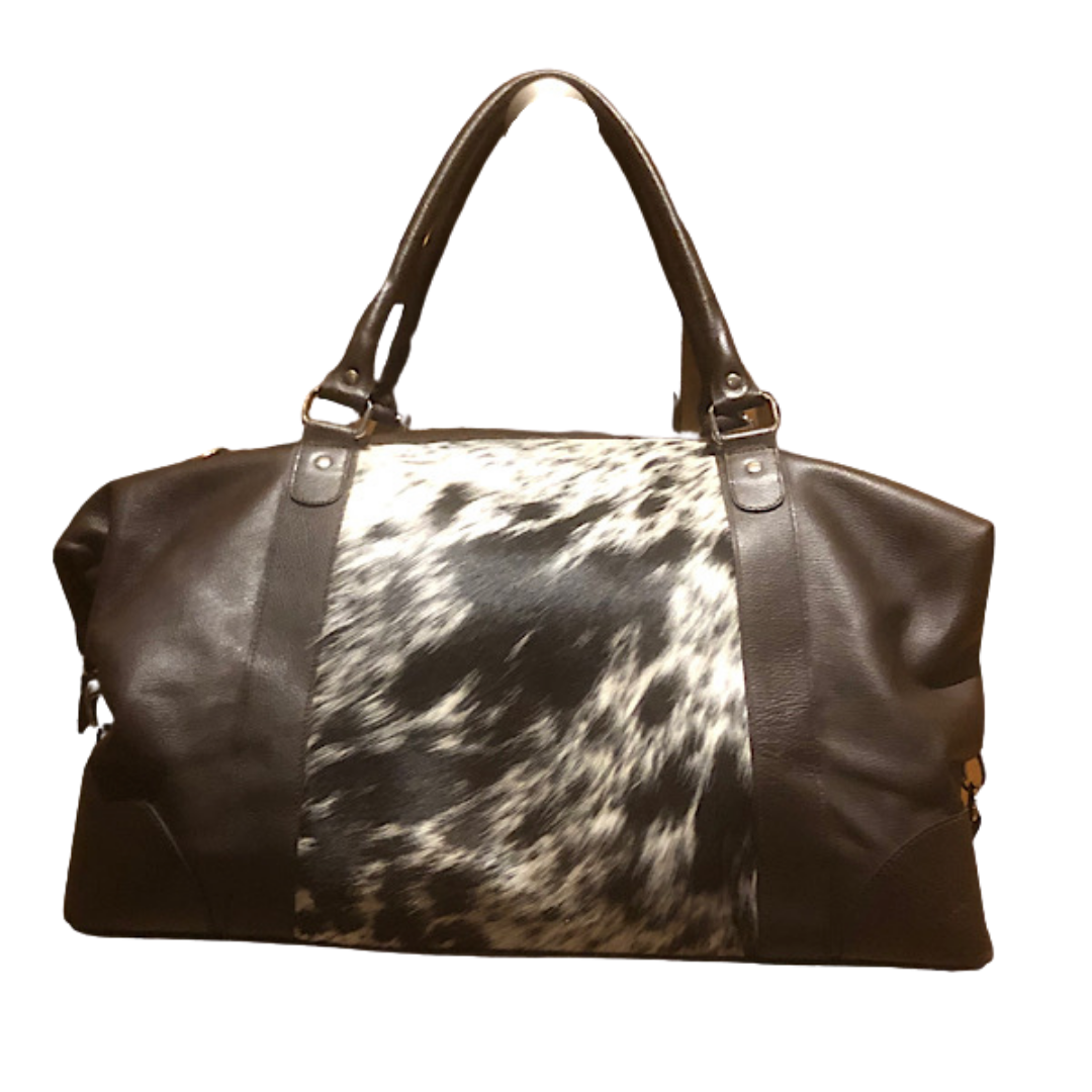 Gaucho Getaway Bag - Cowhide Weekend Bag – Dark Brown