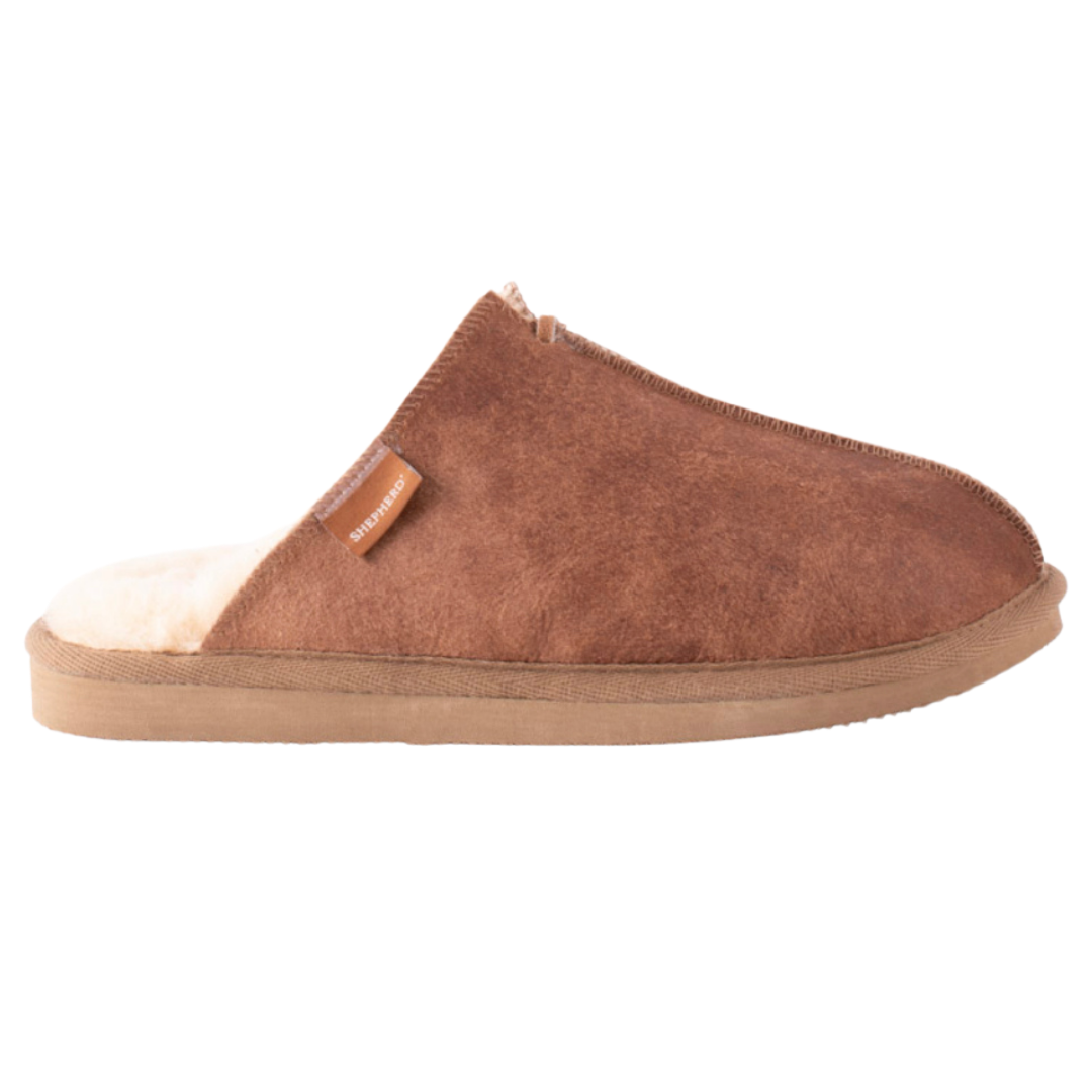 Sheepskin Mule Slippers - Men's Antique Cognac