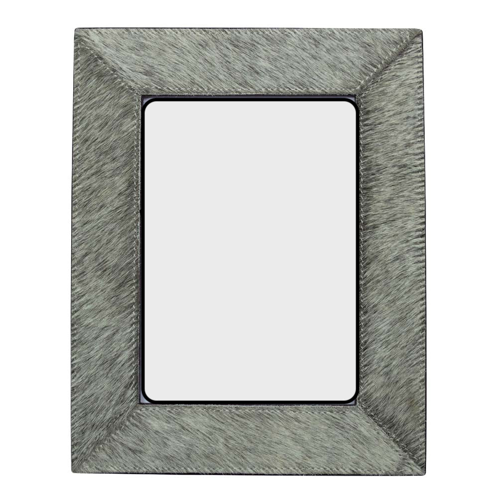Cowhide Photo Frame – Grey