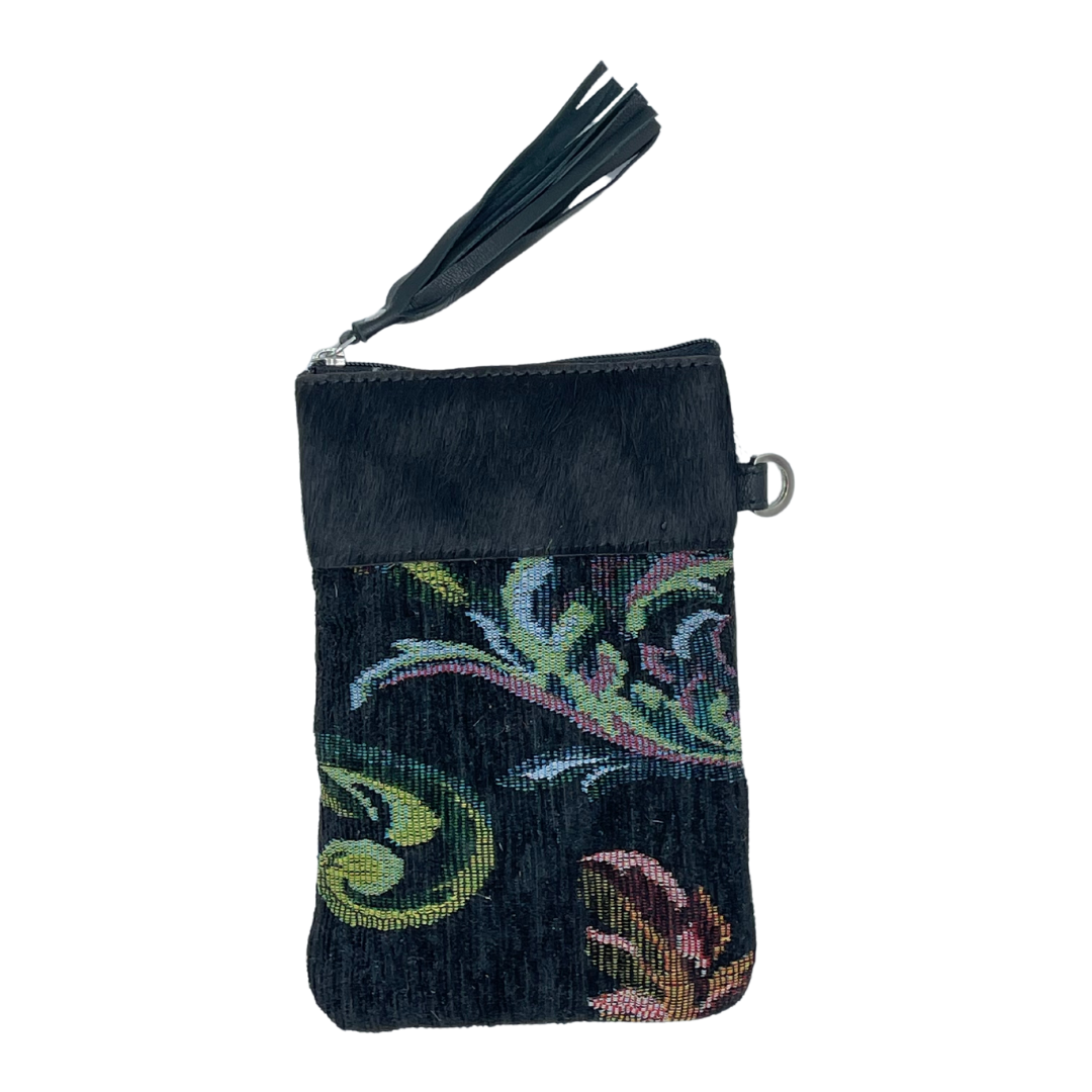 Cowhide Crossbody Phone Pouch - Tuli Aztec