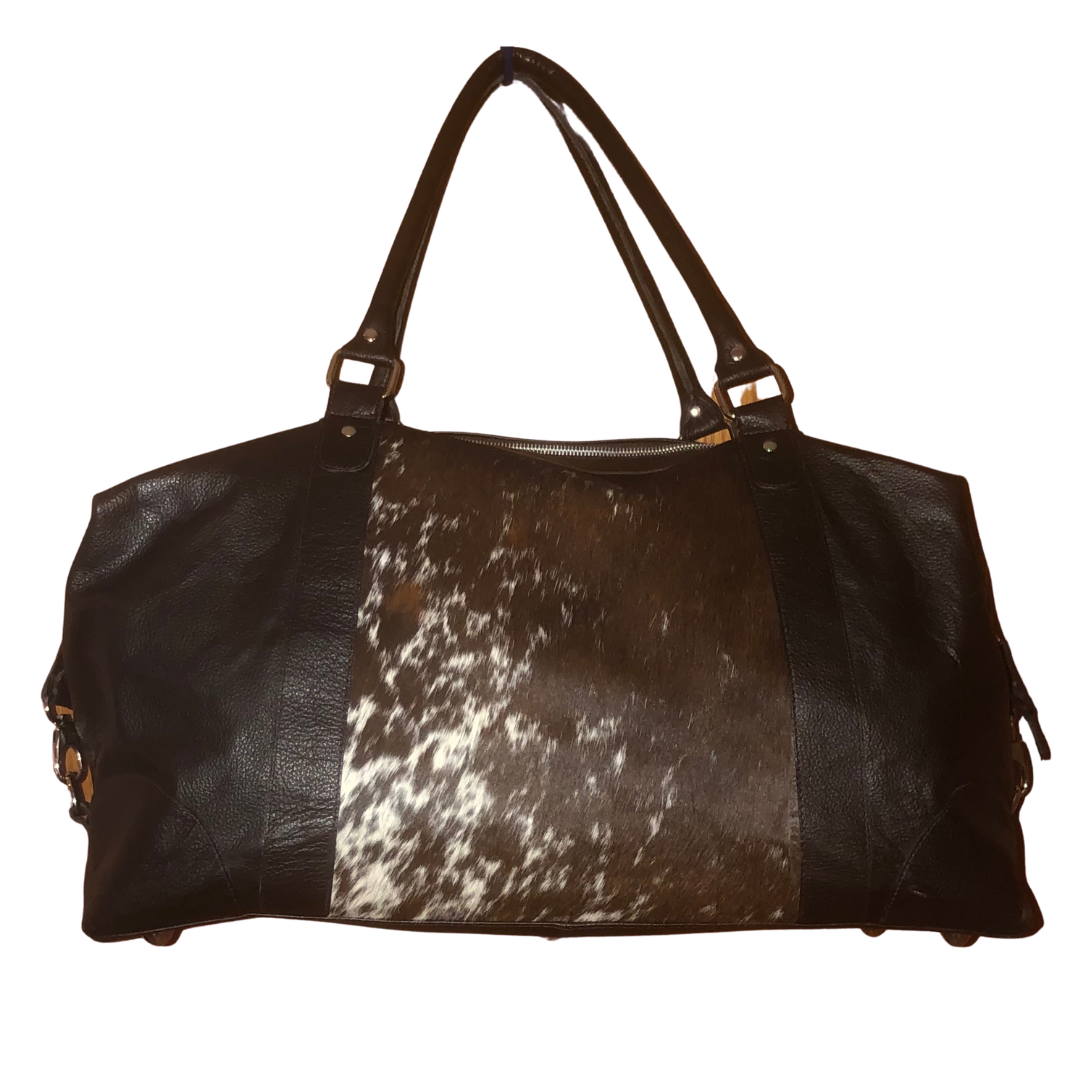 Gaucho Getaway Bag - Cowhide Weekend Bag – Dark Brown