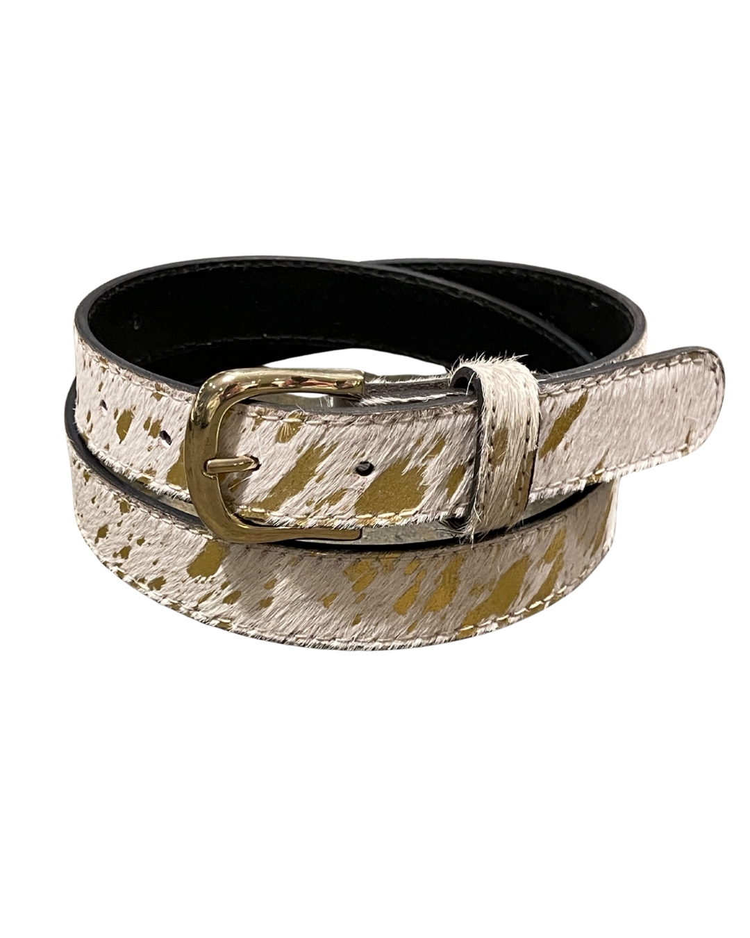 Cowhide Belt - Gold