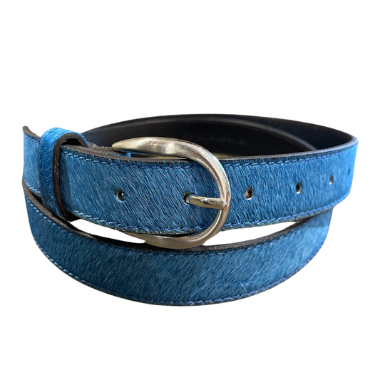 Cowhide Belt - Pale Blue