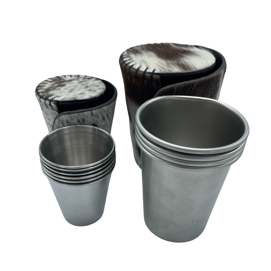 Cowhide Sundowner Cups