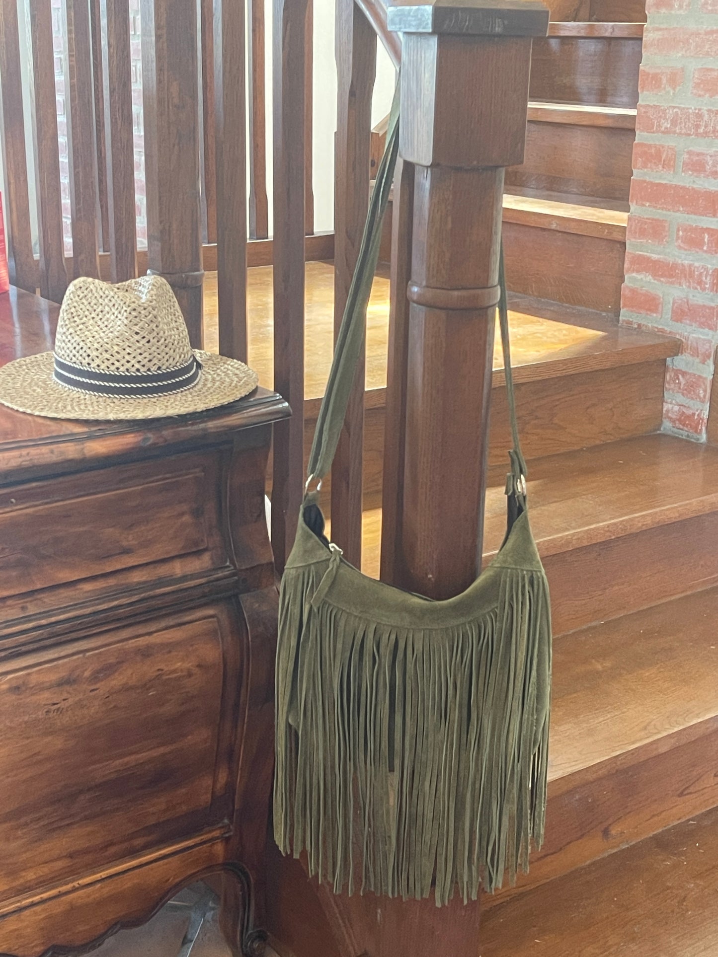 'Beth' Suede Fringe Bag