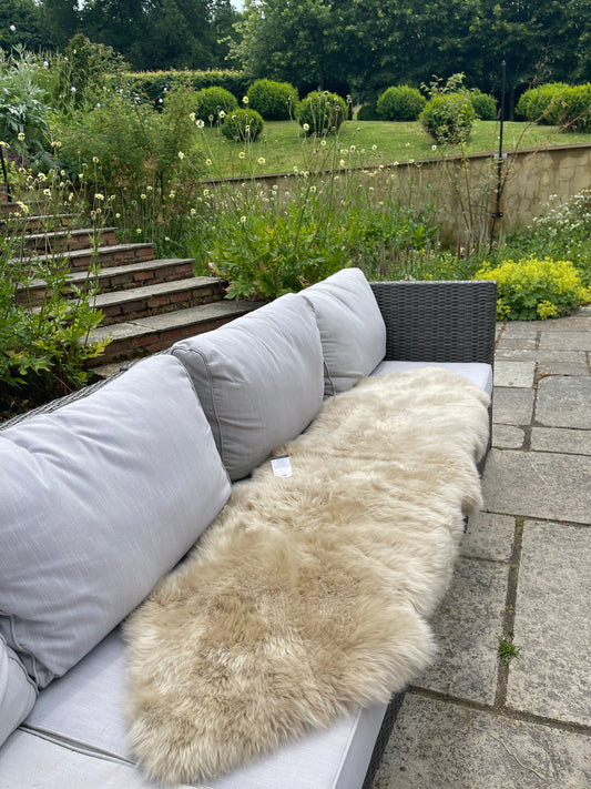 Double Icelandic Sheepskin Rug - Shaved - Oyster/Off White