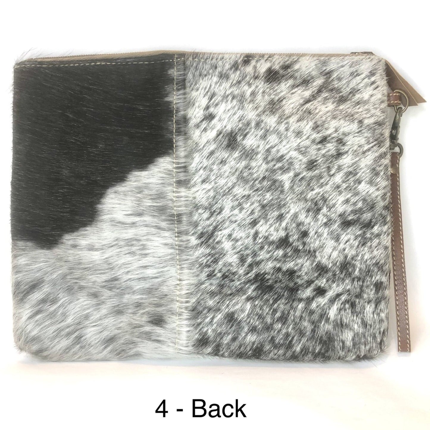 Large Gaucho Clutch – Black, Dark Brown & White