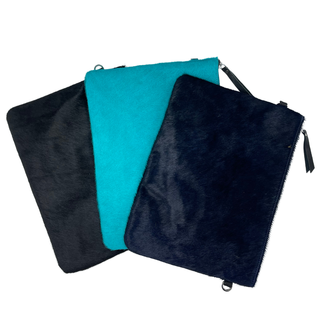 Galloway Plain Turquoise Crossbody / Clutch - Large