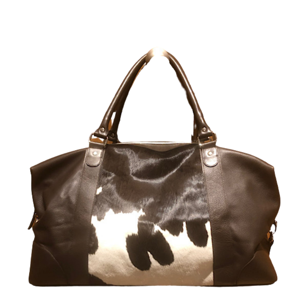 Gaucho Getaway Bag - Cowhide Weekend Bag – Dark Brown