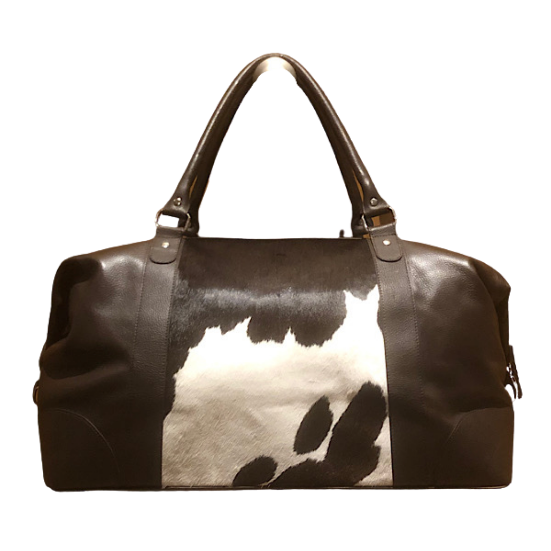 Gaucho Getaway Bag - Cowhide Weekend Bag – Dark Brown