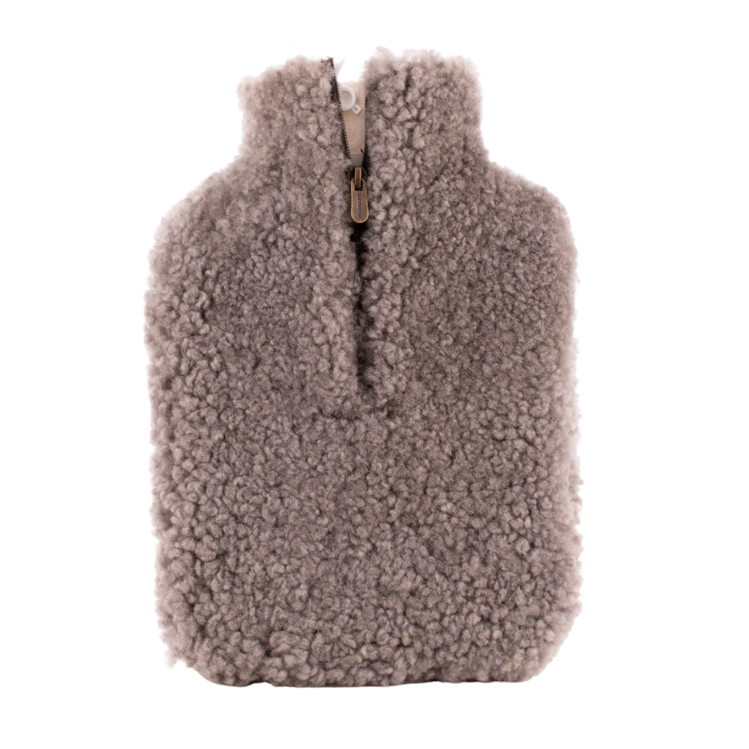 Sheepskin Hot Water Bottle Cover - Stone