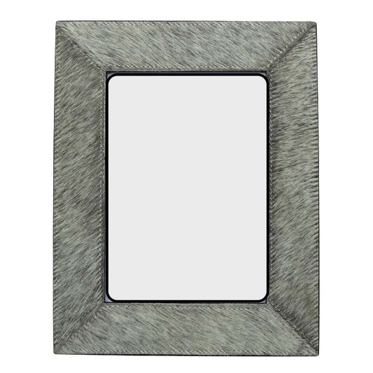 Cowhide Photo Frame – Grey