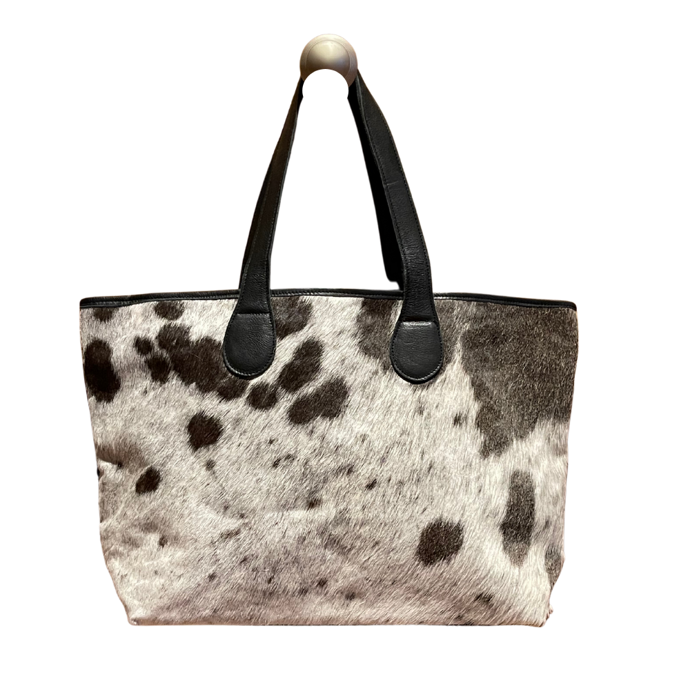 Galloway Tote Handbag – Grey Cow