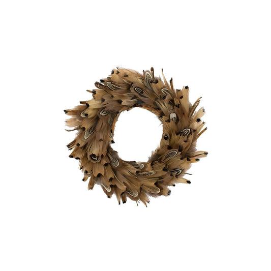 Feather Wreath – Almond - 15cm