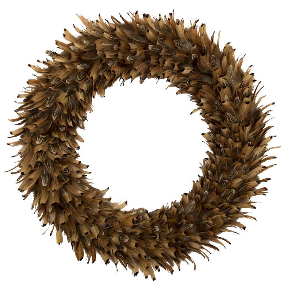 Feather Wreath – Pheasant Almond - 38cm