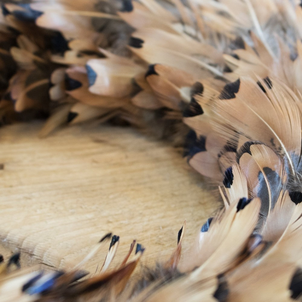 Feather Wreath – Pheasant Almond - 28cm
