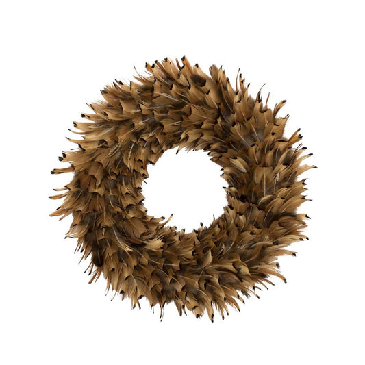 Feather Wreath – Pheasant Almond - 28cm